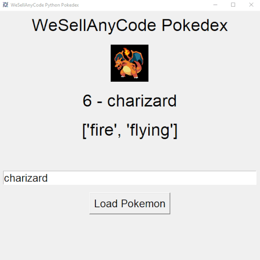Python Pokedex GUI Image